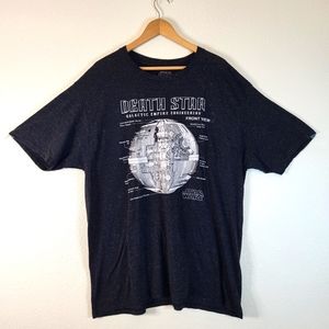 Star Wars Men's XL Short Sleeve Crew Neck Death Star Graphic Print T-Shirt